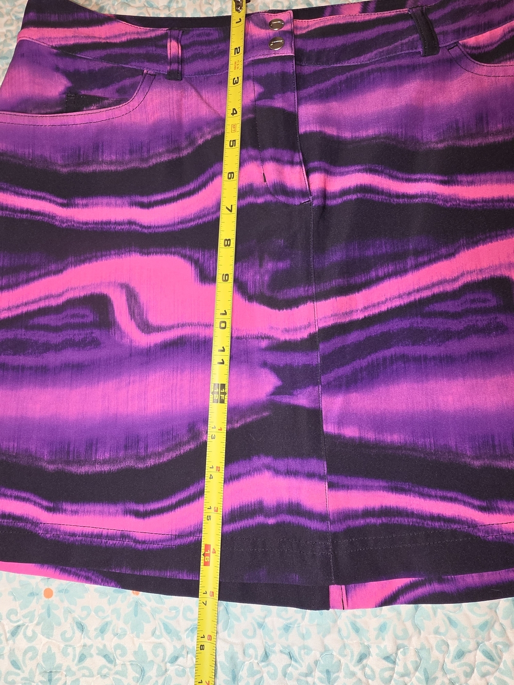 Slazenger Hot Pink, Black & Purple Skort - Picture 3 of 4